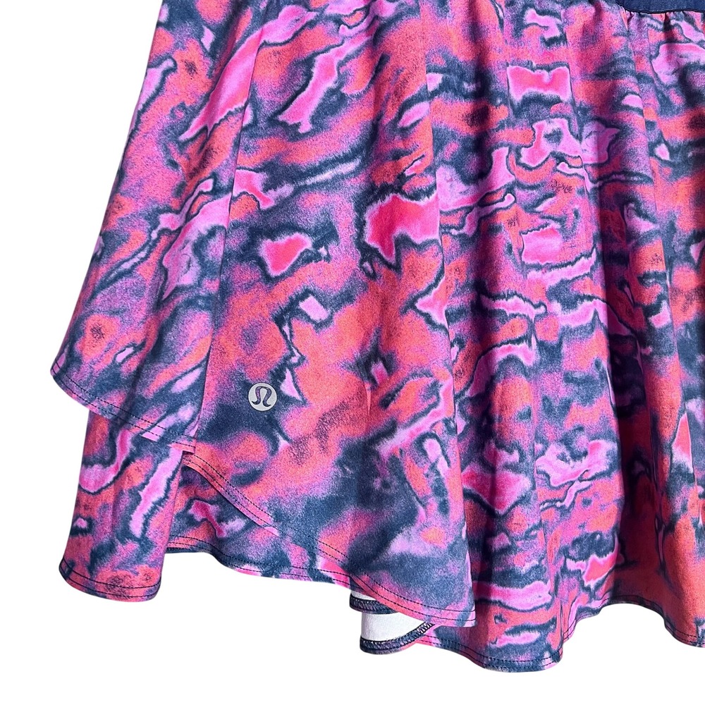 Lululemon Court Rival High Rise Skirt Size 10 Chroma Clash Multi / Mineral Blue - Picture 7 of 9